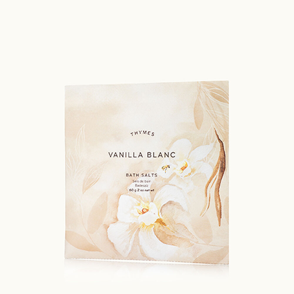 Thymes Vanilla Blanc Bath Salts Envelope for fragranced bath image number 0